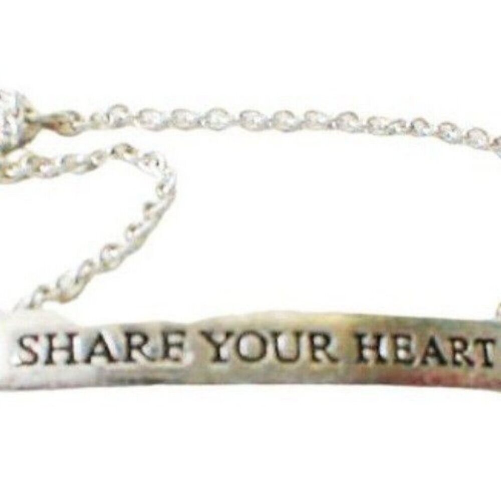 Sterling Silver "Share Your Heart" Bracelet 7.5"